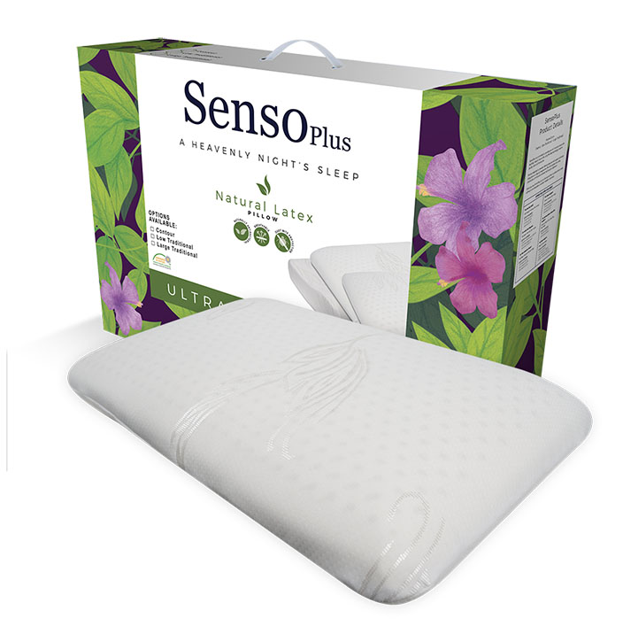 Ultra Soft Latex Low Traditional Pillow (Boxed)